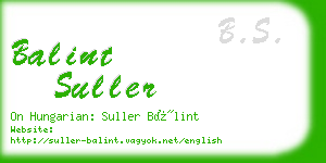 balint suller business card